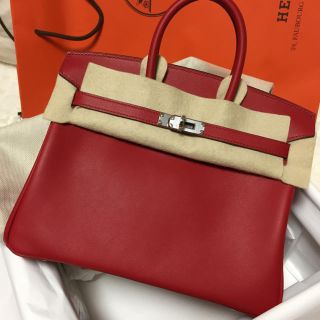 エルメス(Hermes)のえぬ様ご専用★バーキン25 スイフト ルージュピマン 赤 シルバー金具 C刻印(ハンドバッグ)