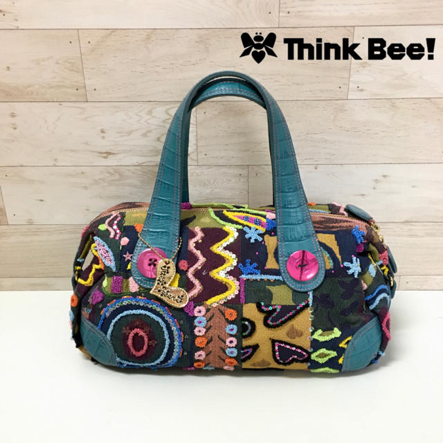 Think Bee!(シンクビー)の【Think Bee!】ハンドバッグ  リッピ　ミニボストンバッグ ブルー レディースのバッグ(ハンドバッグ)の商品写真