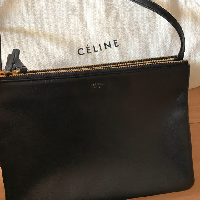 同梱不可】 celine - セリーヌ トリオラージ 旧ロゴ ブラック