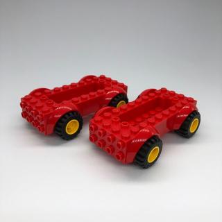 レゴ(Lego)の【新品】LEGO レッド 赤 車体 2台(知育玩具)