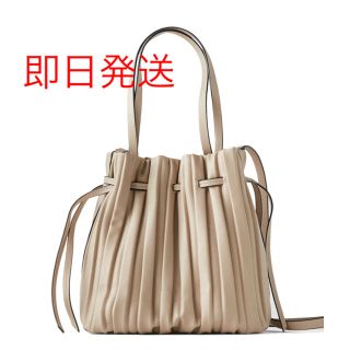 ザラ(ZARA)の＊2020SS＊ZARA プリーツ加工 ミニバスケットバッグ ショルダー トート(ハンドバッグ)