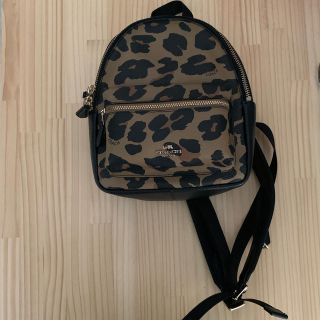 新品未使用　COACH 完売品　リュック　レオパード　豹柄　ミニリュック