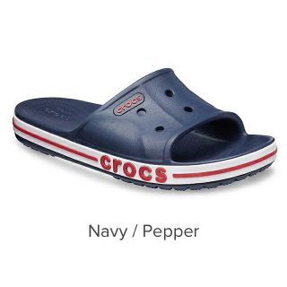 クロックス(crocs)の26cm クロックス バヤバンド スライド Navy/Pepper M8W10(サンダル)