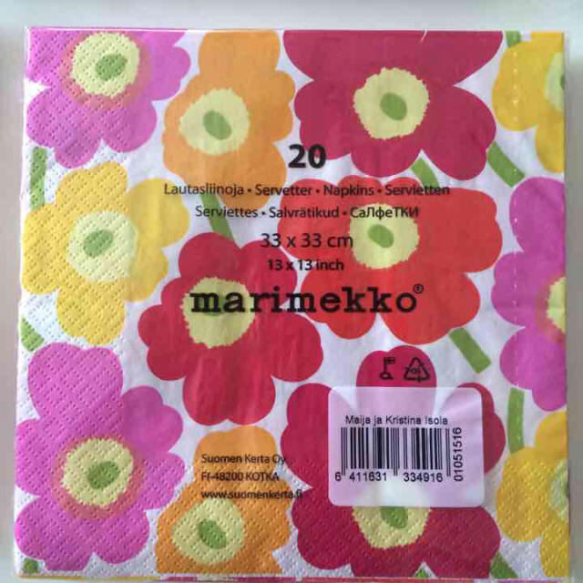 marimekko(マリメッコ)の11枚 ペーパーナプキン(33㎝)  インテリア/住まい/日用品のキッチン/食器(カトラリー/箸)の商品写真