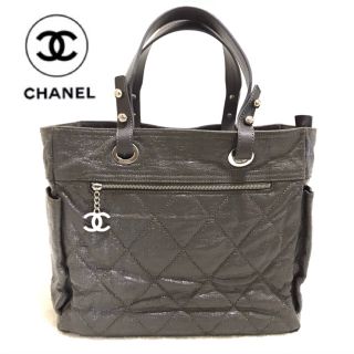 シャネル(CHANEL)の【CHANEL】パリビアリッツ/トート/GM/グレー/バッグ/大きめ/シャネル (トートバッグ)