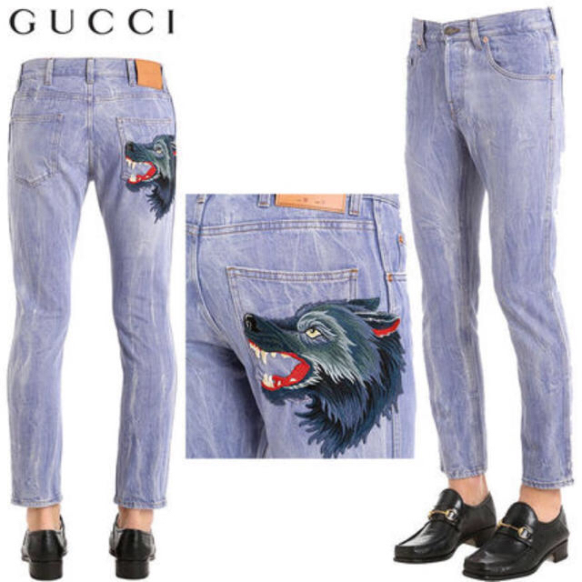 Gucci(グッチ)の【美品】GUCCI グッチ　ウルフデニム　 メンズのパンツ(デニム/ジーンズ)の商品写真