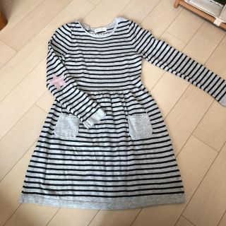 エイチアンドエム(H&M)のH&M ボーダーワンピース　ガールズ134/140(ワンピース)