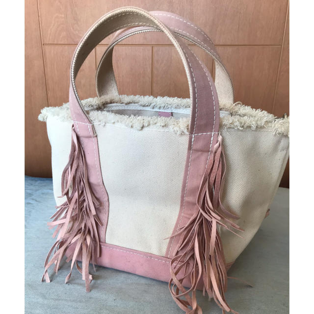 Drawer(ドゥロワー)のside fringeトート　ayako bag S アヤコバッグ　used レディースのバッグ(ショルダーバッグ)の商品写真