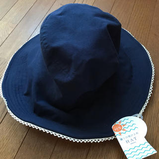 UVハット 紫外線カット リバーシブル婦人帽子 ネイビー(ハット)