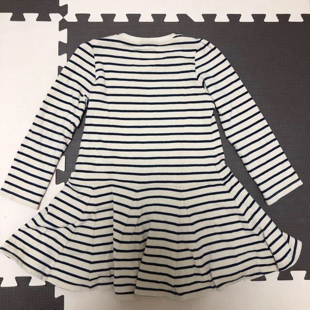 mikihouse(ミキハウス)のミキハウス　リーナ  ボーダーワンピース　120 キッズ/ベビー/マタニティのキッズ服女の子用(90cm~)(ワンピース)の商品写真