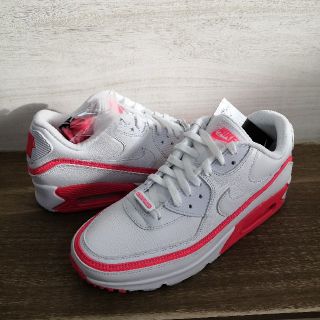 ナイキ(NIKE)のNIKE AIR MAX 90 undefeated  27.5cm  白ピンク(スニーカー)