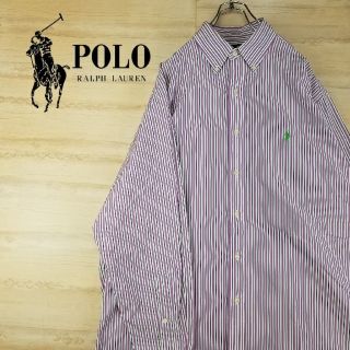 ポロラルフローレン(POLO RALPH LAUREN)の【美品】ラルフローレン　マルチカラーストライプ　ボタンダウンシャツ(シャツ)