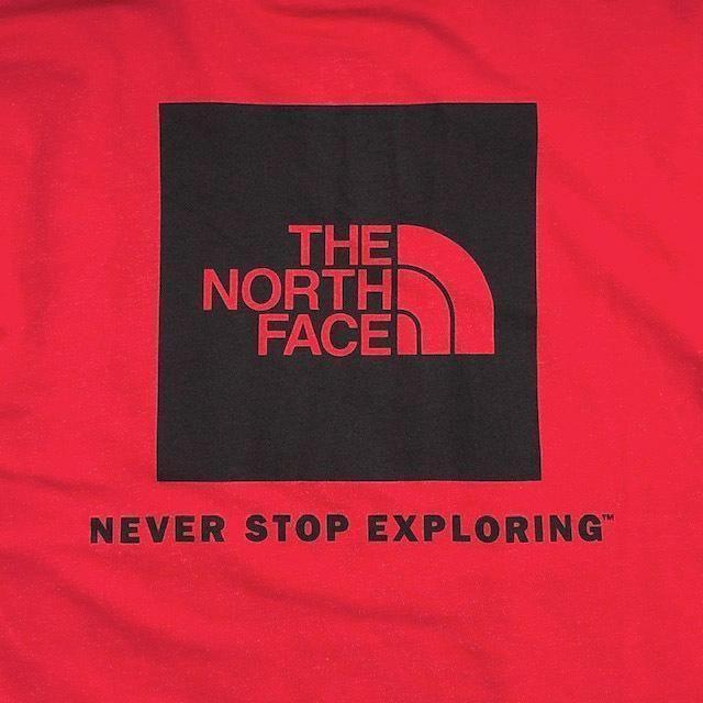 THE NORTH FACE(ザノースフェイス)の売切!ノースフェイス ボックスロゴ 長袖Tシャツ(3XL)赤 180902 メンズのトップス(Tシャツ/カットソー(七分/長袖))の商品写真