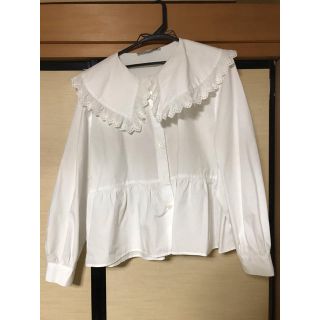 ザラ(ZARA)のZARA ザラ ピーターパンカラーシャツ(シャツ/ブラウス(長袖/七分))