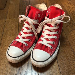 コンバース(CONVERSE)のコンバース ハイカット スニーカー　オールスター　レッド(スニーカー)