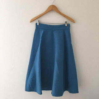 トゥモローランド(TOMORROWLAND)のMACPHEE マカフィー スカート 36 青 ブルー(ひざ丈スカート)