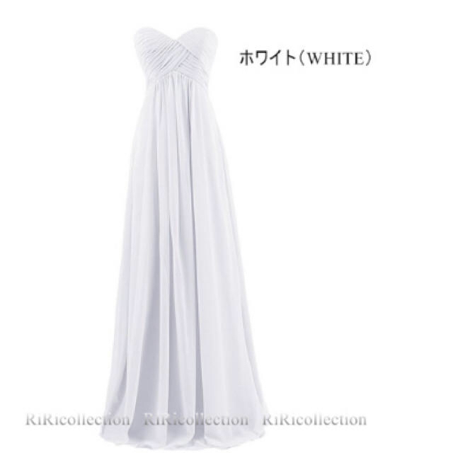 ドレス 白 結婚式 二次会 レディースのフォーマル/ドレス(ロングドレス)の商品写真