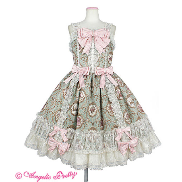 Angelic Pretty(アンジェリックプリティー)の【セット】Angelic Pretty プリンセスロココジャンパースカート レディースのワンピース(ひざ丈ワンピース)の商品写真