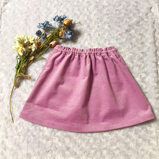 コーデュロイのふんわりスカート　80〜100サイズ(スカート)