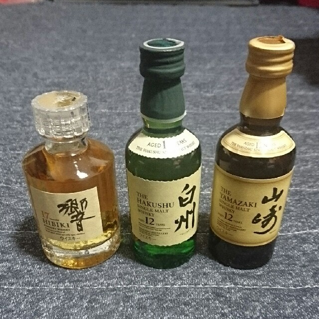 響17年 白州12年 山崎12年 ミニチュア - ウイスキー