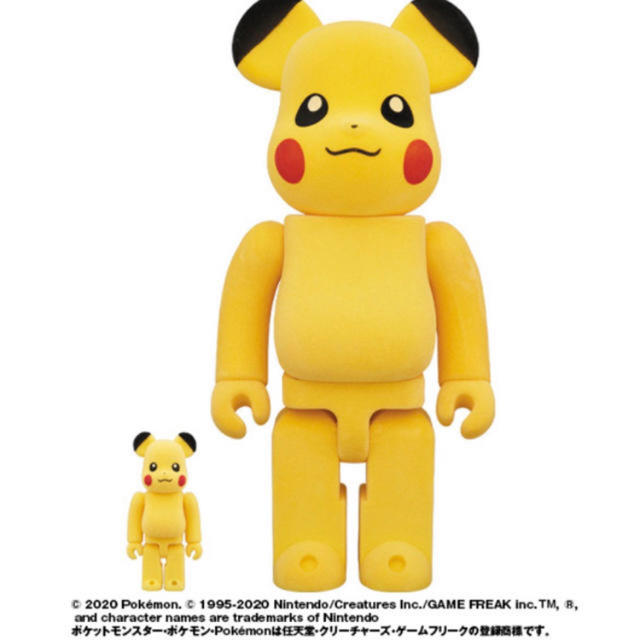 MEDICOM TOY(メディコムトイ)のBE@RBRICK ピカチュウ フロッキーVer. 100％ & 400％ エンタメ/ホビーのフィギュア(その他)の商品写真