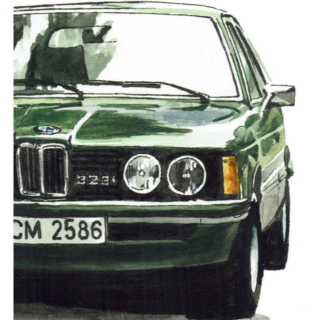 GC-060BMW 323i E21限定版画 直筆サイン 額装済●作家 平右ヱ門 3