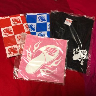 【グループ魂】スリッパ柄手拭い2種＆Tシャツ＆非売品ハンドタオル(未使用)(ミュージシャン)