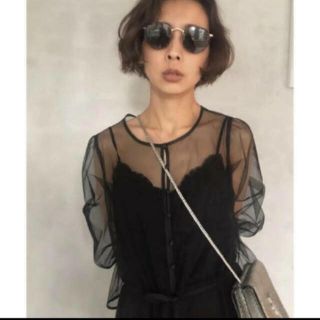 アメリヴィンテージ(Ameri VINTAGE)のAmeriVINTAGE✨TULLE SEETHROUGH DRESS  ✨(ロングワンピース/マキシワンピース)