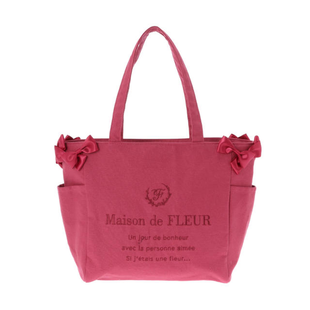 Maison de FLEUR(メゾンドフルール)のMaison de FLEUR♡ピンクマニア♡トートバッグ M レディースのバッグ(トートバッグ)の商品写真