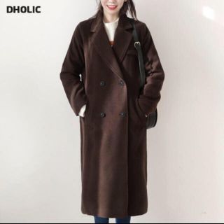 ディーホリック(dholic)のkumako様専用＊dholic ソリッドカラーダブルコート ブラウン(ロングコート)