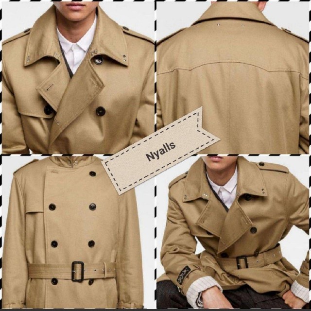 ZARA - タグ付き☆新品☆スタッズ☆ダブル☆トレンチコート ZARA - タグ付き☆新品☆スタッズ☆ダブル☆トレンチコート