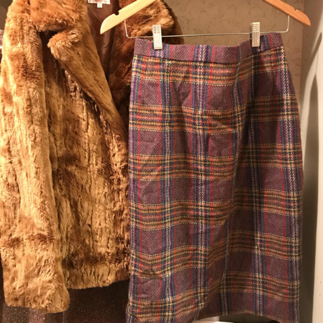 Lochie(ロキエ)のpurple skirt 🍆 レディースのスカート(ひざ丈スカート)の商品写真
