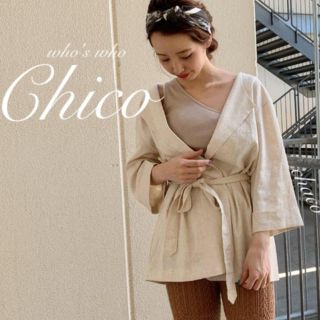 フーズフーチコ(who's who Chico)の人気🌿¥6490【Chico 】⚑⚐ミディシャツジャケット(テーラードジャケット)