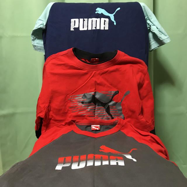 PUMA(プーマ)の☆PUMA⭐︎長袖160☆2枚⭐︎半袖160⭐︎1枚☆3点セット キッズ/ベビー/マタニティのキッズ服男の子用(90cm~)(Tシャツ/カットソー)の商品写真