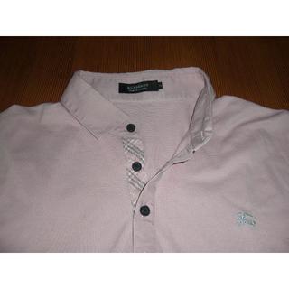 バーバリーブラックレーベル(BURBERRY BLACK LABEL)の中古　バーバリー　ブラックレーベル　半袖ポロシャツ　ピンク　２(ポロシャツ)