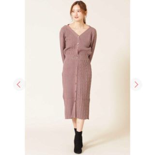 ジルバイジルスチュアート(JILL by JILLSTUART)の最終値下げ！！　新品　ジルバイジル　パターンミックスニットワンピース(ロングワンピース/マキシワンピース)