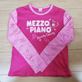 メゾピアノ(mezzo piano)のメゾピアノ　ピンク色カットソー　L(Tシャツ/カットソー)