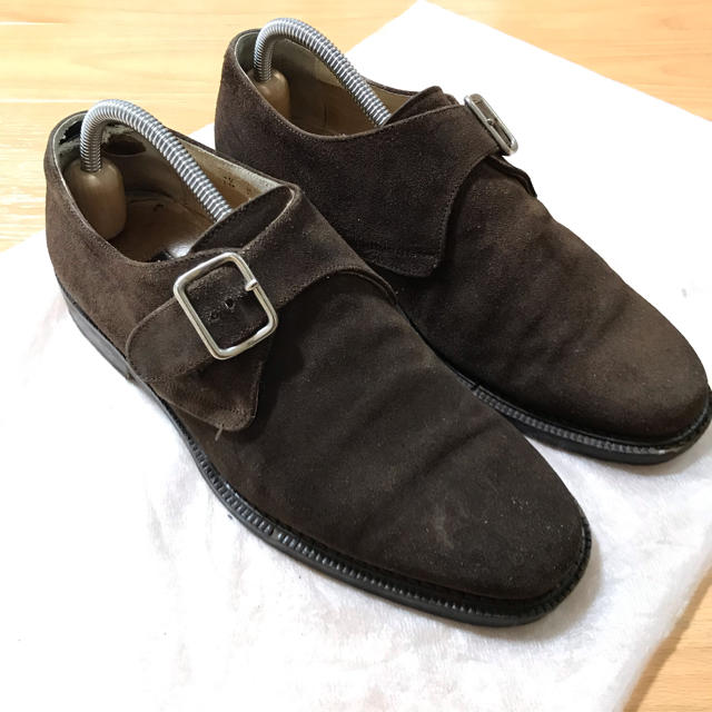 BARNEYS NEW YORK - バーニーズニューヨーク スウェード 革靴 シューズ ブラウン モンク 25.5の通販 by