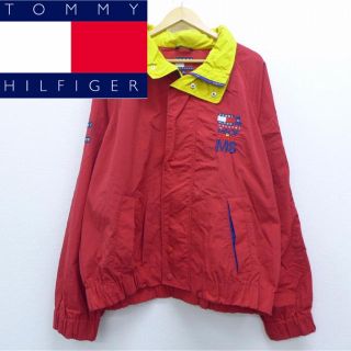 トミーヒルフィガー(TOMMY HILFIGER)の【90's】トミーヒルフィガー ビッグロゴ ＲＡＣＥ 刺繍(ナイロンジャケット)