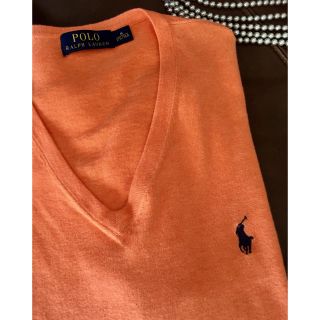 ラルフローレン(Ralph Lauren)のラルフローレン(Ralph Lauren)Vネック、コットンカシミアニット、美品(ニット/セーター)