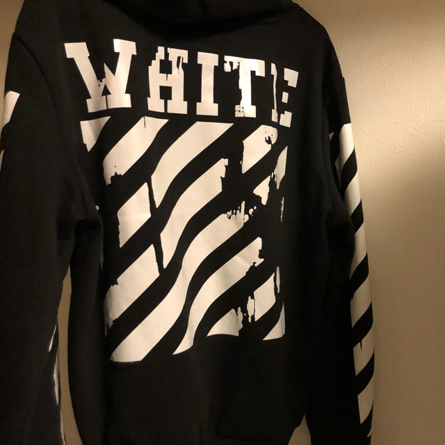 オフホワイト　off-white プリントパーカー