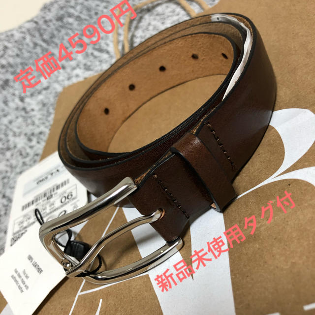 ZARA(ザラ)の新品/定価4590円/ザラ/ZARA/レザーベルト/ベーシック/ブラウン メンズのファッション小物(ベルト)の商品写真