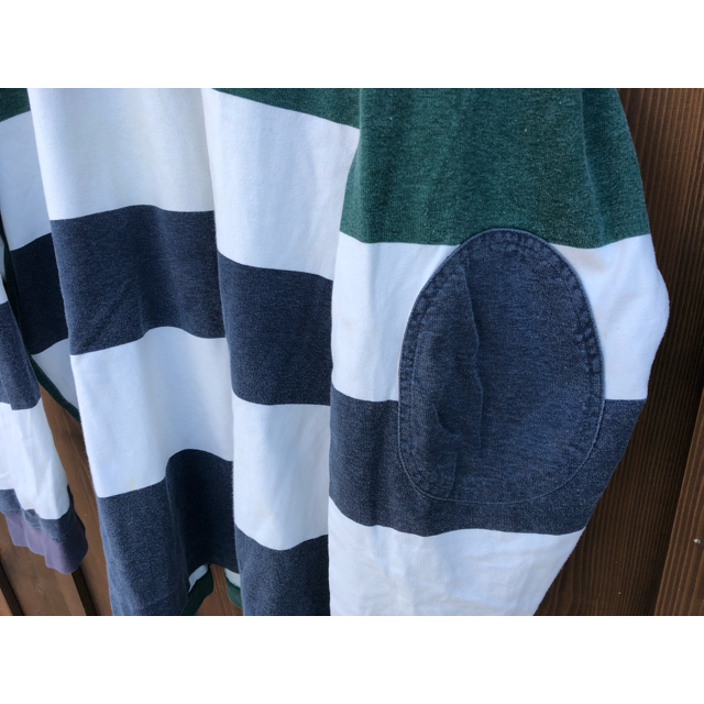 LLBean エルエルビーン ビッグシルエット 腕当て付き 太ボーダー ... LLBean エルエルビーン ビッグシルエット 腕当て付き 太ボーダー エルボー
