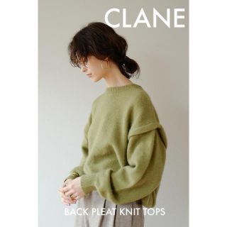 BACK PLEAT KNIT TOPS / CLANE(ニット/セーター)