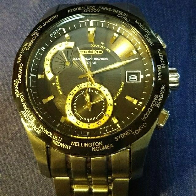 【ワールドタイム ソーラー電波修正 チタン】SEIKO SAGA035