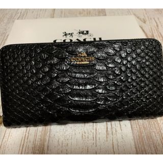 コーチ(COACH)の ★新品★正規品★コーチ★シグネチャー★パイソン★レザー★長財布★未使用(長財布)