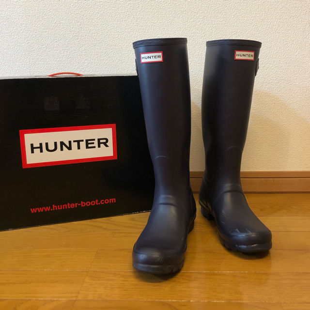 HUNTER ハンター レインブーツ UK5 24センチ 24.5センチ 紫色元箱ケアカード定価