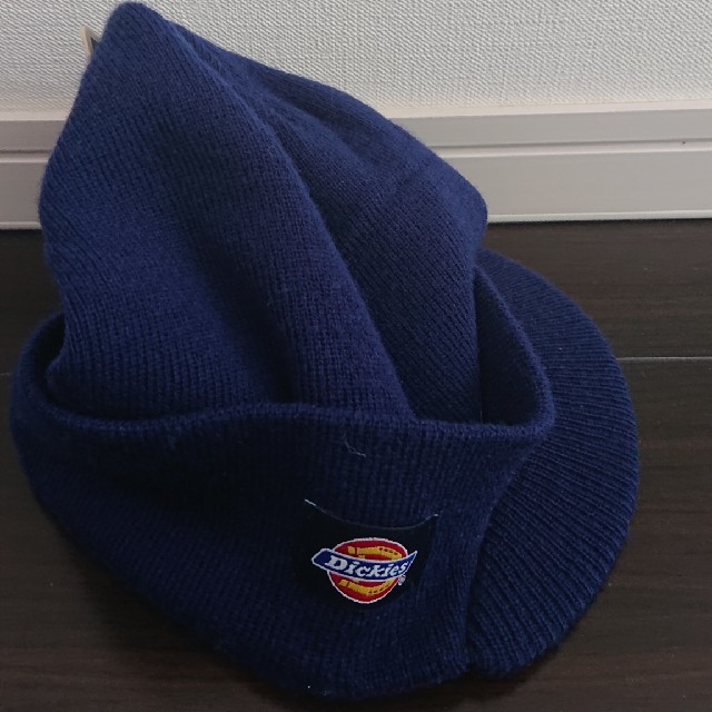 Dickies(ディッキーズ)のDickies ディッキーズ ニット帽 ブルー つば付き メンズの帽子(ニット帽/ビーニー)の商品写真