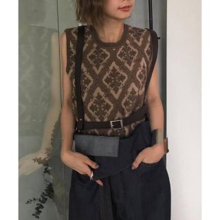 アメリヴィンテージ(Ameri VINTAGE)のamerivintage MAGGIE KNIT MINI TOP(ニット/セーター)