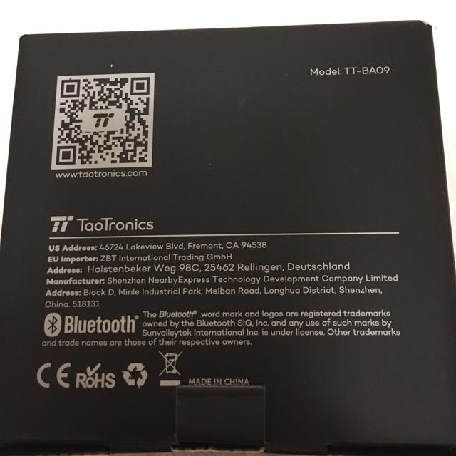 TaoTronics Bluetooth トランスミッター  TT-BA09 スマホ/家電/カメラのオーディオ機器(ヘッドフォン/イヤフォン)の商品写真